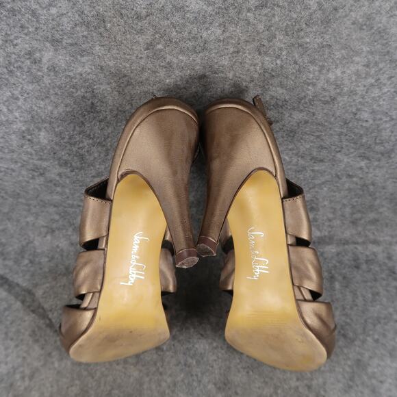 Sam & Libby Shoes Womens 7.5 Slingback Pumps Stiletto Peep Toe Formal High Heels - Picture 12 of 13